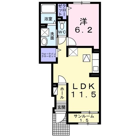 ネオフルールAの物件間取画像